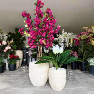 Arreglo de Maceteros Florentina + Plantas artificiales