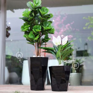 Arreglo de Maceteros Kioto + Plantas artificiales