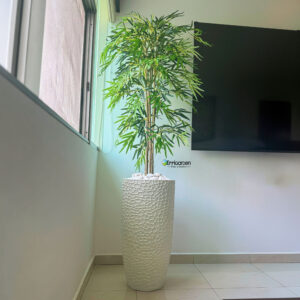 Arreglo de Macetero Siena 70 cm + Bambú 150 cm