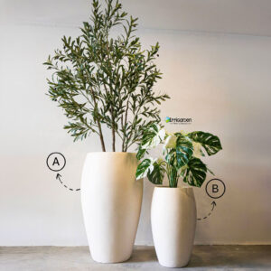 Arreglo de Maceteros Ibiza + Plantas artificiales
